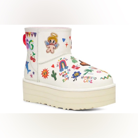 UGG Classic Mini Boot 'Humberto Cruz Pop Sketch' 1153065-WHT - Picture 5 of 6